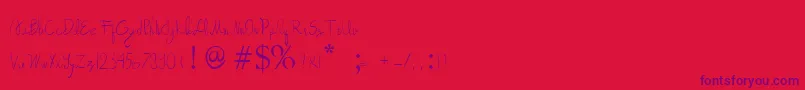 beautyforest 1 2 Font – Purple Fonts on Red Background