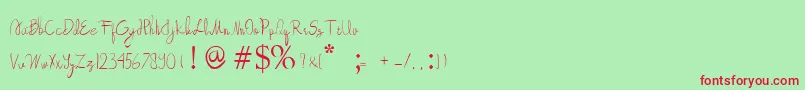 beautyforest 1 2 Font – Red Fonts on Green Background