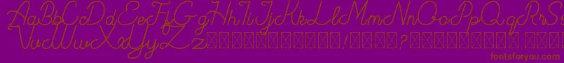 BeautyOne  demo  Font – Brown Fonts on Purple Background