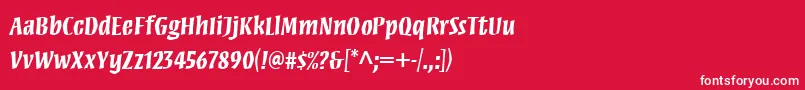 フォントMezzwebproBold – 赤い背景に白い文字