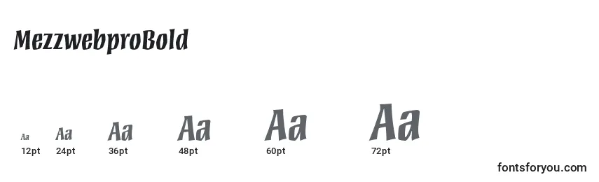 MezzwebproBold Font Sizes