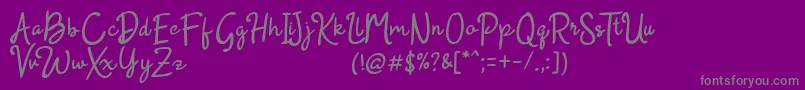 BeautyRains-Schriftart – Graue Schriften auf violettem Hintergrund