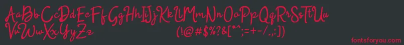 BeautyRains Font – Red Fonts on Black Background