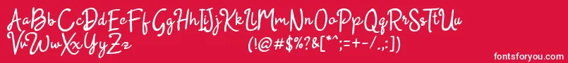 BeautyRains Font – White Fonts on Red Background