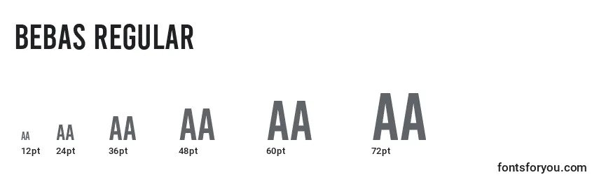 Bebas Regular Font Sizes