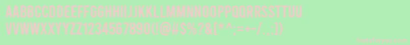 Bebas Regular Font – Pink Fonts on Green Background