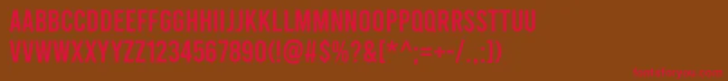 Bebas Regular Font – Red Fonts on Brown Background