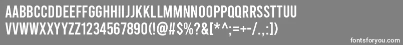 Bebas Regular Font – White Fonts on Gray Background