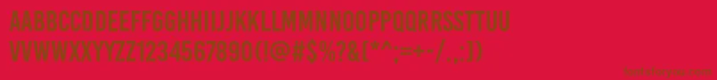 BebasKai Font – Brown Fonts on Red Background