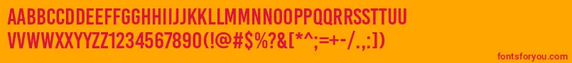 BebasKai Font – Red Fonts on Orange Background