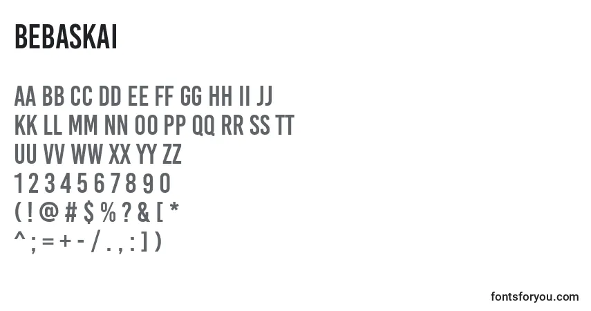 BebasKai (120925)-fontti – aakkoset, numerot, erikoismerkit