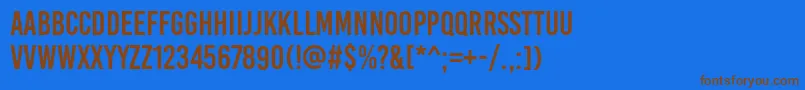 BebasKai Font – Brown Fonts on Blue Background