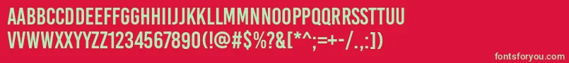 BebasKai Font – Green Fonts on Red Background
