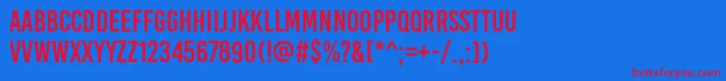 BebasKai Font – Red Fonts on Blue Background