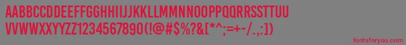 BebasKai Font – Red Fonts on Gray Background