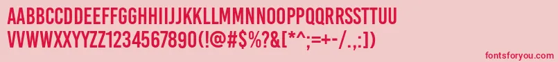 BebasKai Font – Red Fonts on Pink Background