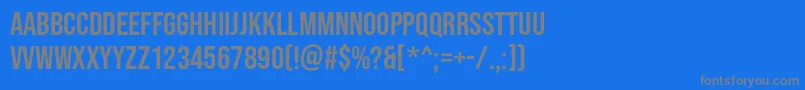 BebasNeue Regular Font – Gray Fonts on Blue Background