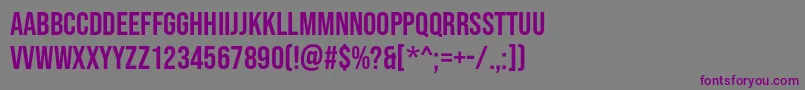 BebasNeue Regular Font – Purple Fonts on Gray Background
