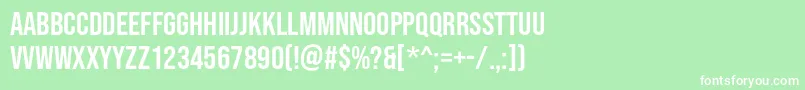 BebasNeue Regular Font – White Fonts on Green Background