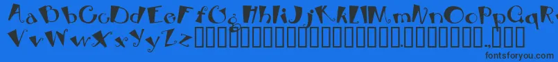 フォントBEBOP – 黒い文字の青い背景
