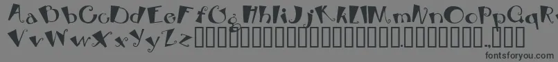 BEBOP-fontti – mustat fontit harmaalla taustalla