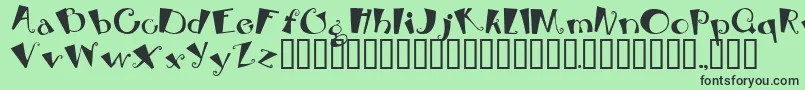 BEBOP Font – Black Fonts on Green Background