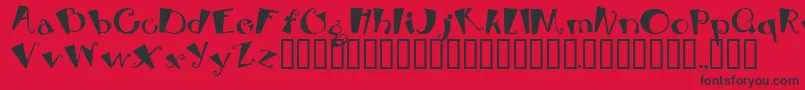 BEBOP Font – Black Fonts on Red Background