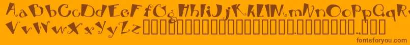 BEBOP Font – Brown Fonts on Orange Background