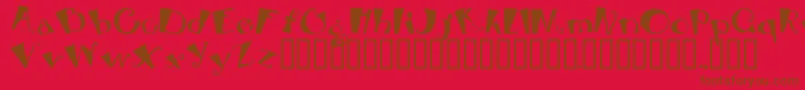 BEBOP Font – Brown Fonts on Red Background