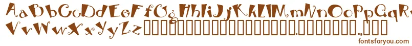 BEBOP-Schriftart – Braune Schriften auf weißem Hintergrund