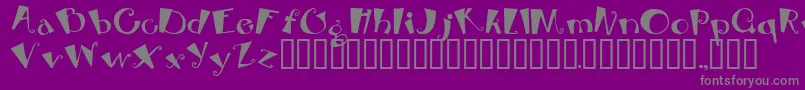 フォントBEBOP – 紫の背景に灰色の文字