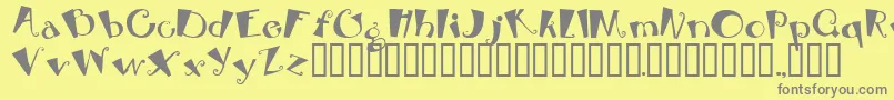 BEBOP Font – Gray Fonts on Yellow Background