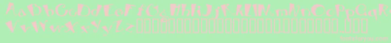 BEBOP Font – Pink Fonts on Green Background