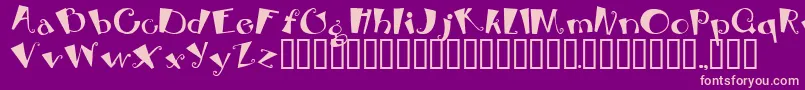 BEBOP Font – Pink Fonts on Purple Background