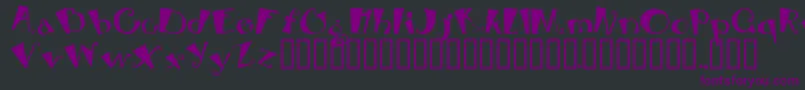 Fonte BEBOP – fontes roxas em um fundo preto