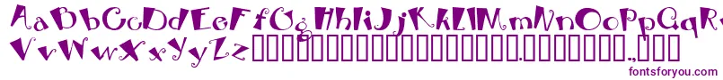 BEBOP Font – Purple Fonts on White Background