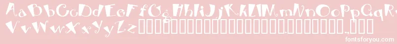 BEBOP Font – White Fonts on Pink Background
