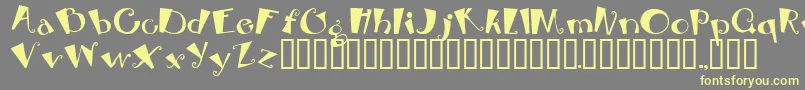 BEBOP Font – Yellow Fonts on Gray Background