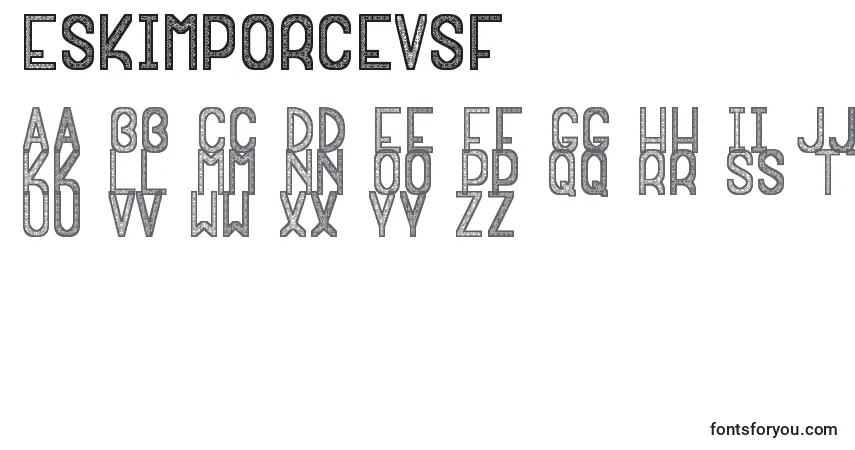 Schriftart EskimporceVsf – Alphabet, Zahlen, spezielle Symbole