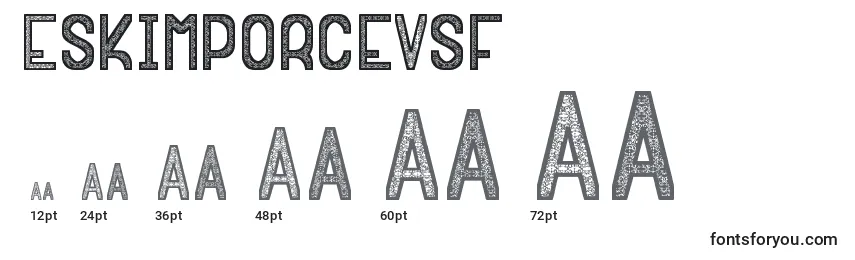 Размеры шрифта EskimporceVsf