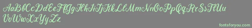 Becky Tahlia Font – Green Fonts on Gray Background