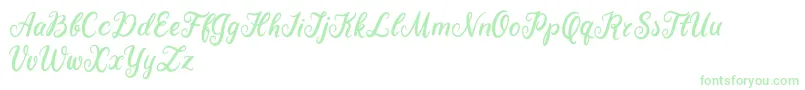 Becky Tahlia Font – Green Fonts on White Background