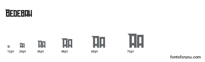 Размеры шрифта Bedebah