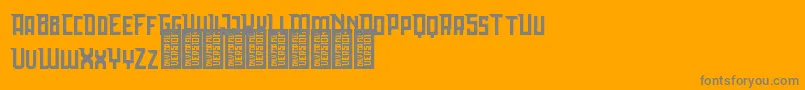 Bedebah Font – Gray Fonts on Orange Background