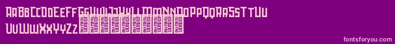 Bedebah Font – Pink Fonts on Purple Background