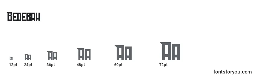 Размеры шрифта Bedebah (120932)