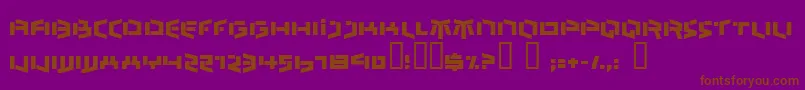 BEDLR    Font – Brown Fonts on Purple Background