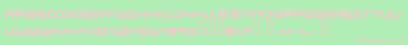 フォントBEDLR    – 緑の背景にピンクのフォント