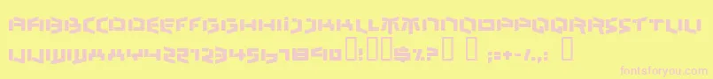 Fonte BEDLR    – fontes rosa em um fundo amarelo
