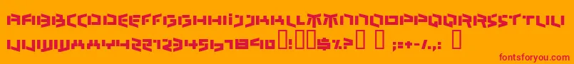 BEDLR    Font – Red Fonts on Orange Background